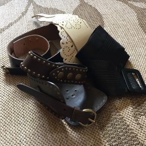 Four Thick Statement Belts